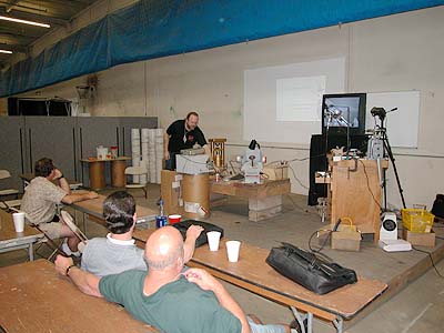 James Binnion starting the lecture/metal techniques