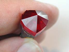 Pavilion and girdle polished to 50,000 - heart ruby