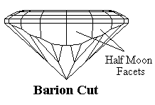 half moon facets - Barion cut designs