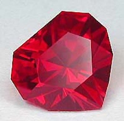 Simple Heart - synthetic ruby