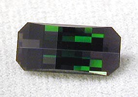 chrome tourmaline with Opposed Bar cut - cutting and selling gemstones