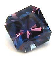 Blue/red color change sapphire
