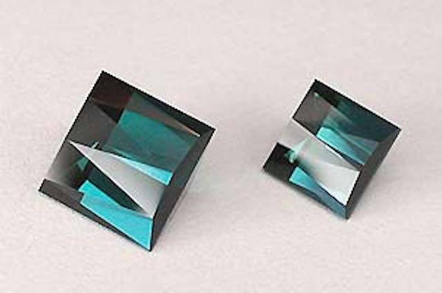 gem cutting business - tourmalines with unique designs
