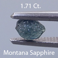 Rough version of Fancy Round Brilliant Cut Sapphire