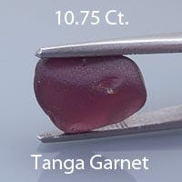 Rough version of Brilliant Pear Cut Tanga Rhodolite Garnet