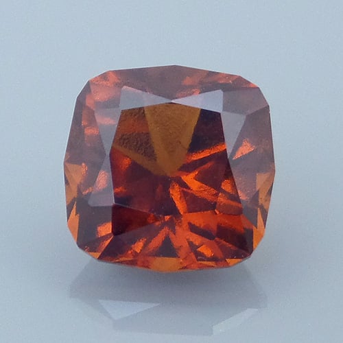 Fancy Antique Square Cushion Cut Hessonite Grossular Garnet