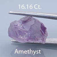 Rough version of Barion Square Cut Amethyst
