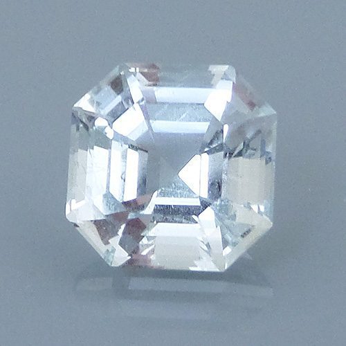 Finished version of Asscher Style Square Emerald Cut Aquamarine