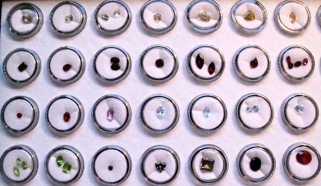 Lined Gemstone Jars - gemstone collection