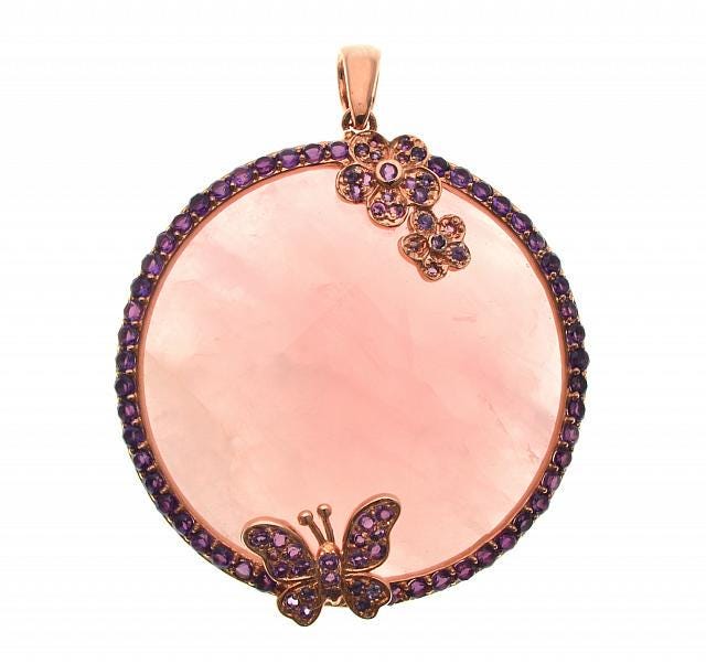 rose quartz pendant