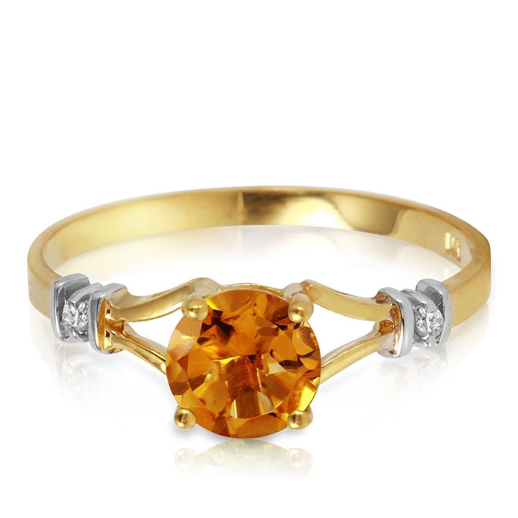 citrine and diamond ring