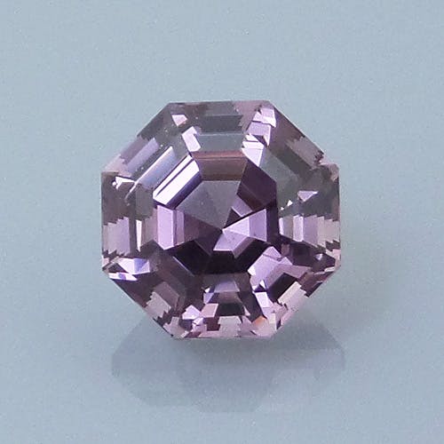 Finished version of Asscher Style Octagon Cut Spinel