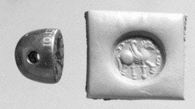 stamp and seal, meteoric iron - Sasanian