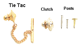jewelry attachments and findings - tie tac