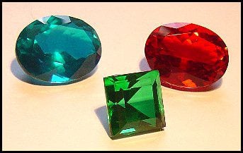 center-fused color treated gems