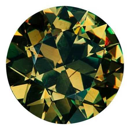 round faceted andradite