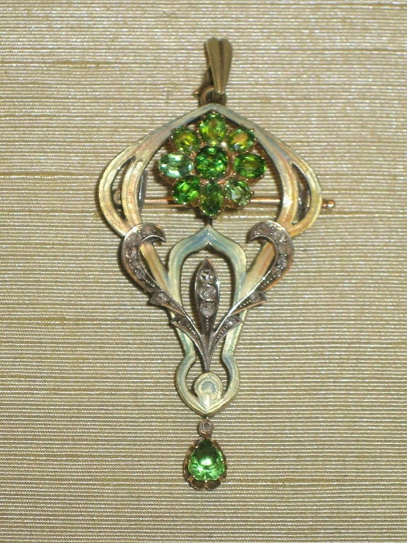 Demantoid Brooch Pendant