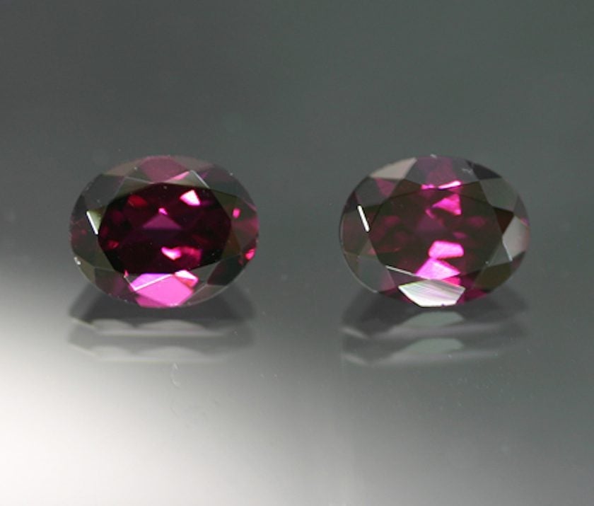 rhodolites - matched pair, India