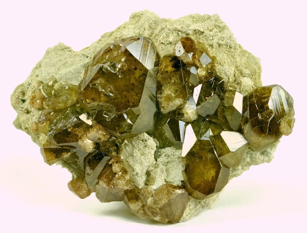 topazolites in matrix - Madagascar