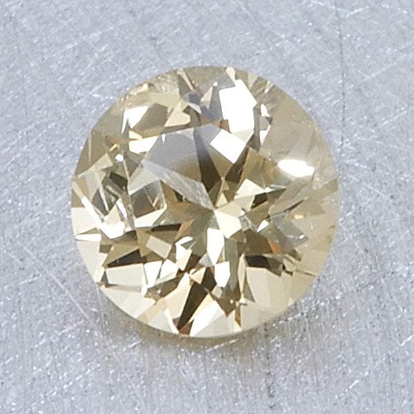 golden yellow grossular garnet - round brilliant cut