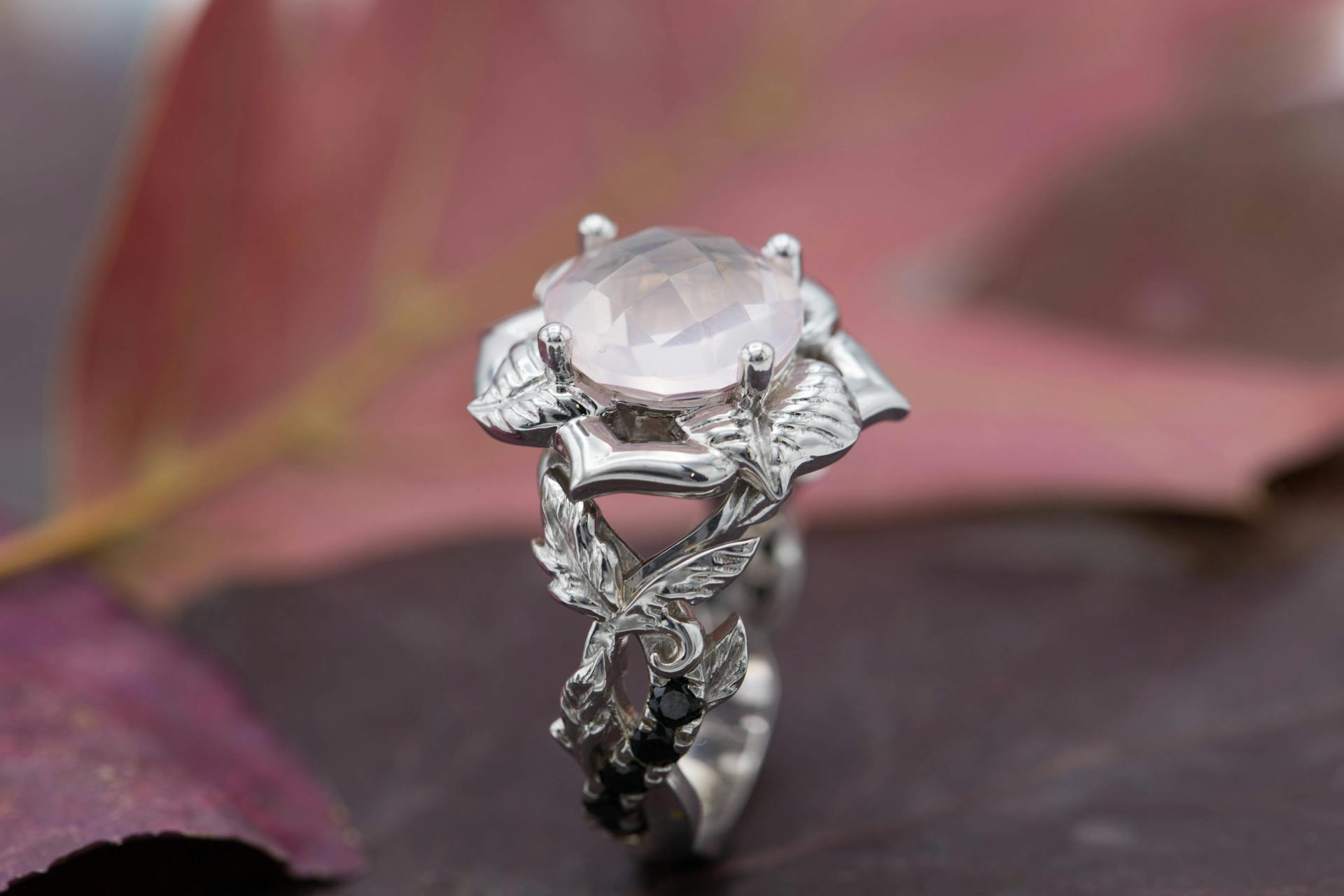 rose quartz floral ring 2