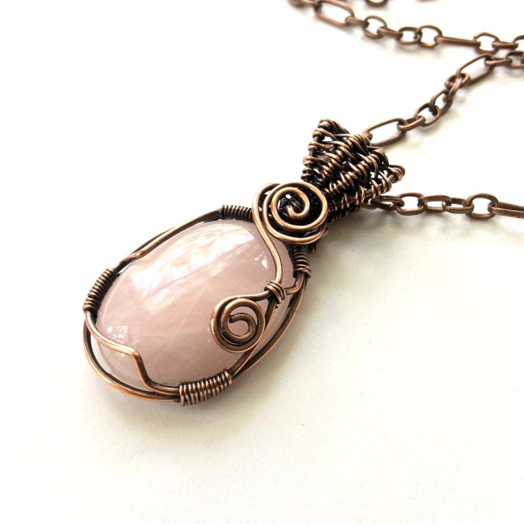 rose quartz pendant