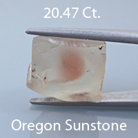 Rough version of Fancy Curved Facet Round Cut Sunstone