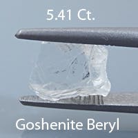Rough version of Fancy Octagon Cut Goshenite Beryl