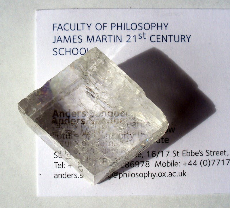 gemstone birefringence - calcite