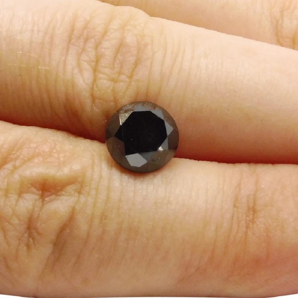 black diamonds - 1.64 ct round