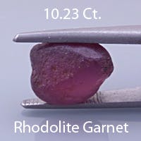 Rough version of Fancy Portuguese Brilliant Cut Rhodolite Garnet