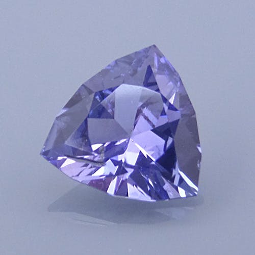 Finished version of Triangular Brilliant Cut Sapphire