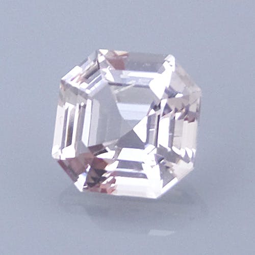 Finished version of Asscher Style Square Emerald Cut Topaz