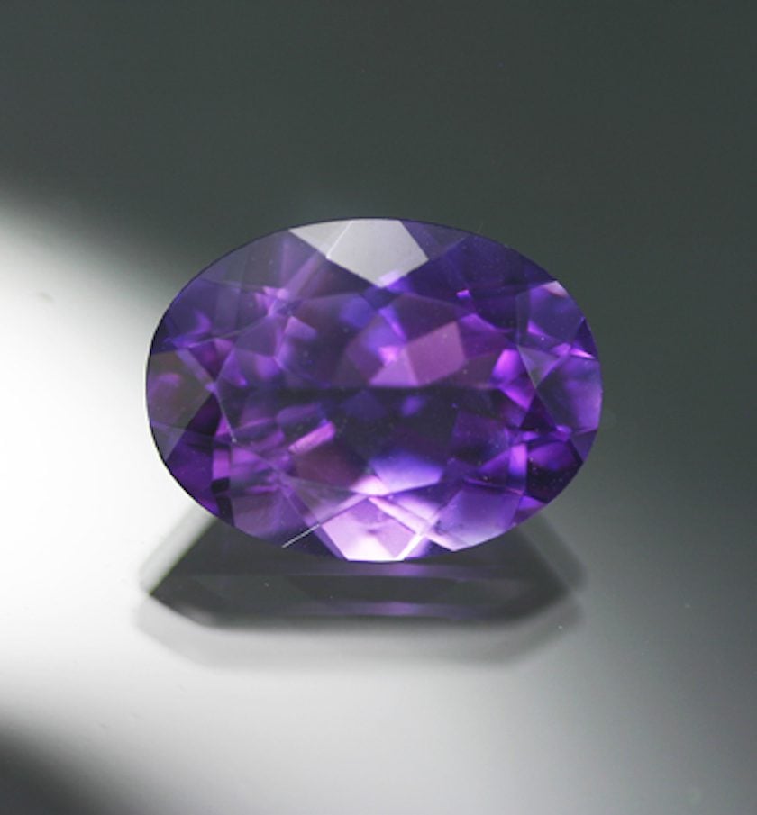 oval-cut amethyst - gemstone faceting yield