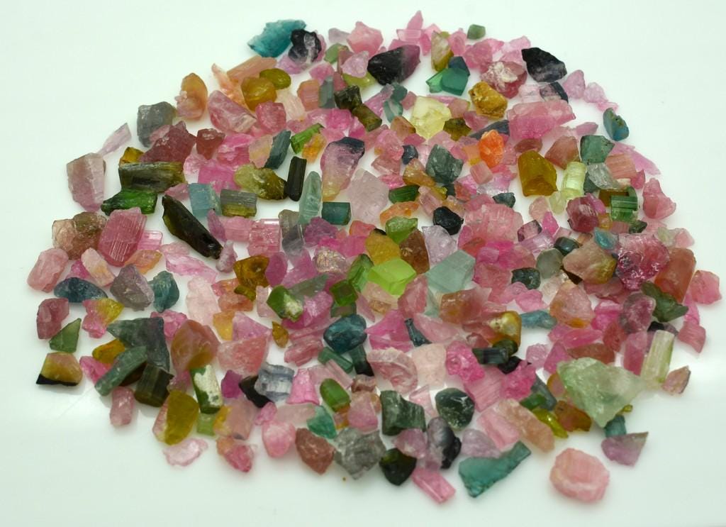 tourmaline - rough gemstones