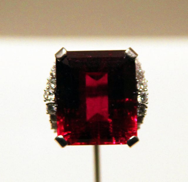 emerald-cut rubellite tourmaline