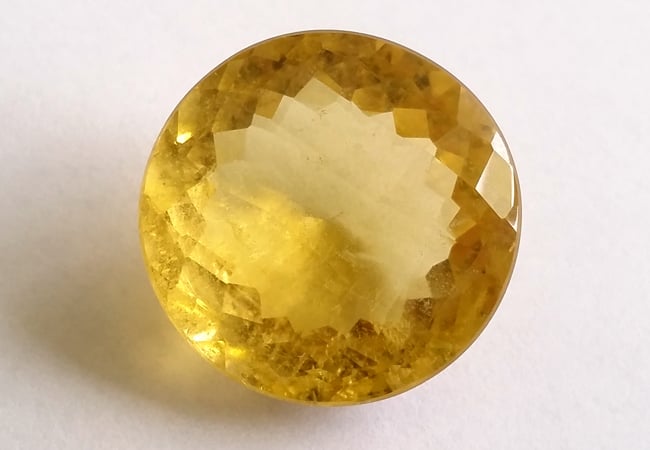 faceted golden beryl