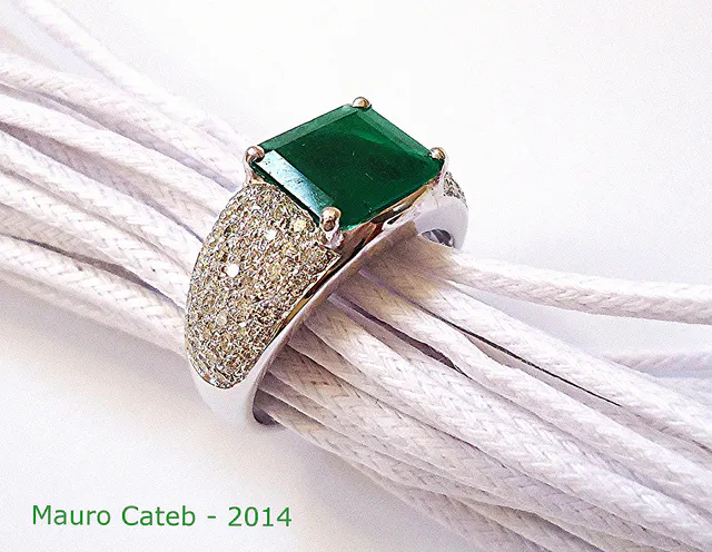 Emeralds almost always have inclusions. Some oil treatments try to make an emerald's jardin, or 