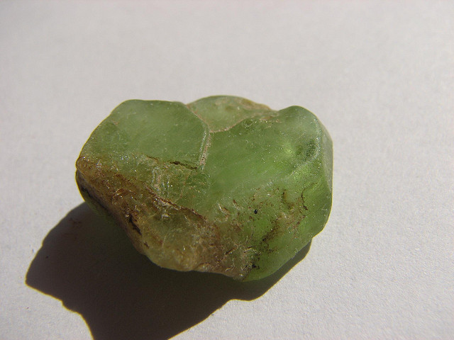 preforming gemstone rough - Peridot