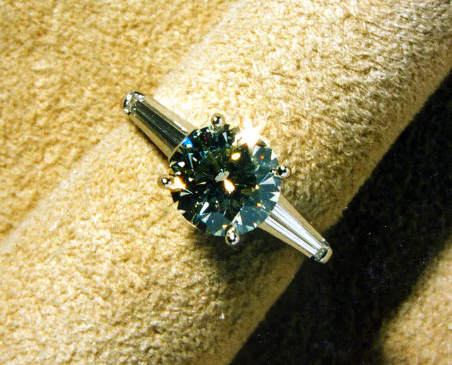 custom-cut diamond ring