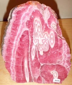 rhodochrosite slab