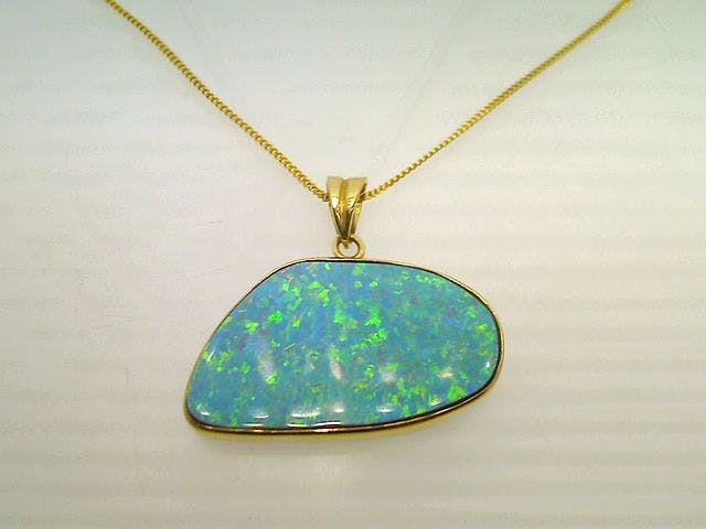 gemstone doublets - opal pendant