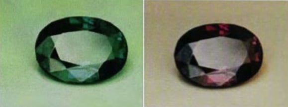 Classic Alexandrite Colors - color-change chrysoberyl