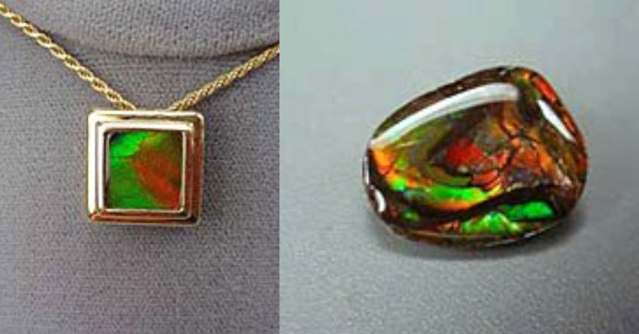 gemstone doublets - ammolite jewelry