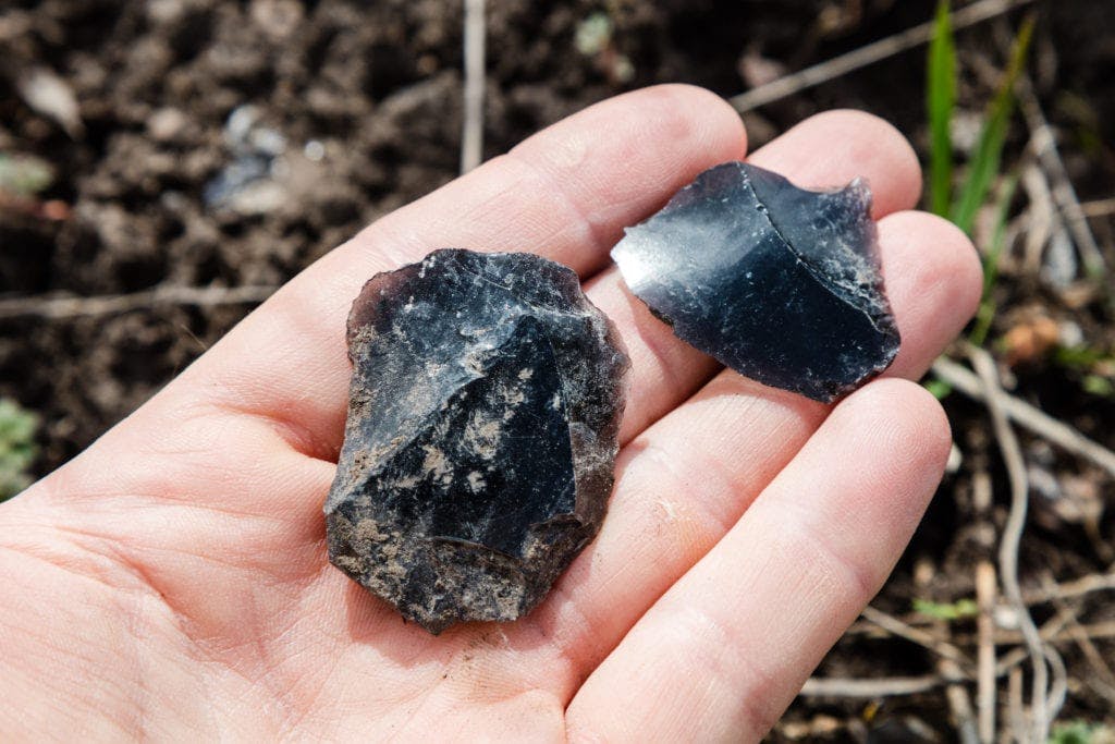 obsidian lithics - Yellowstone National Park