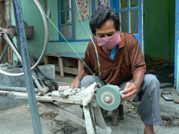 Gemstone Polishing in Wonosobo, Indonesia