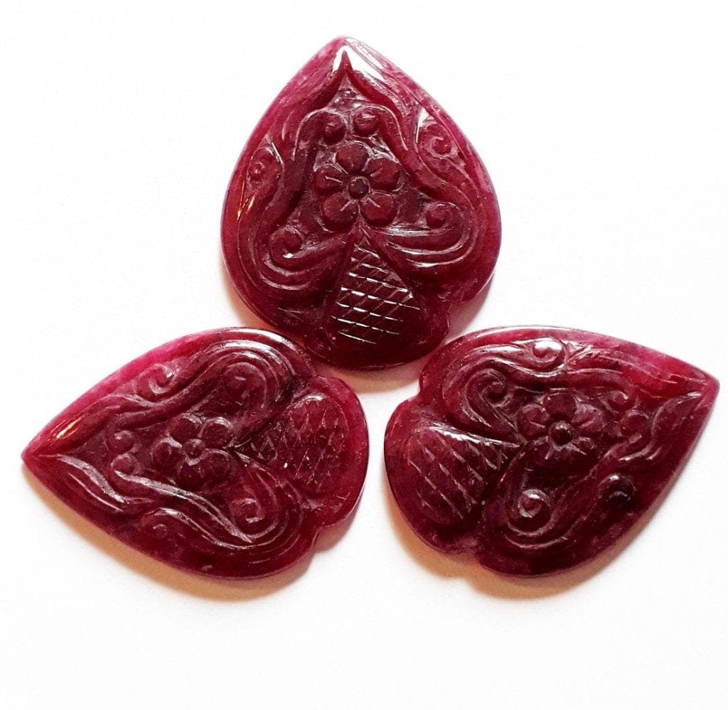 carved rubies - Myanmar