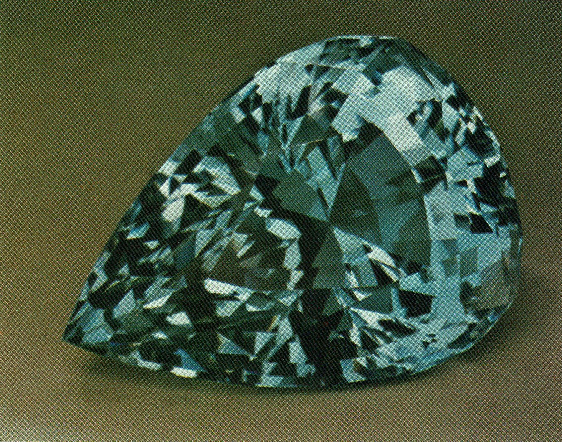 heated and irradiated blue topaz