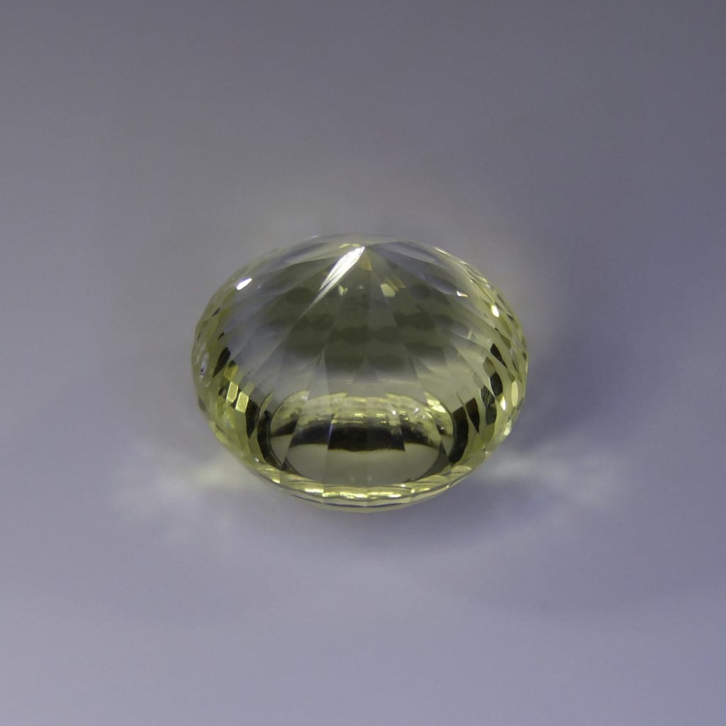 citrine, pavilion view - Hyper-Edge gem faceting lap