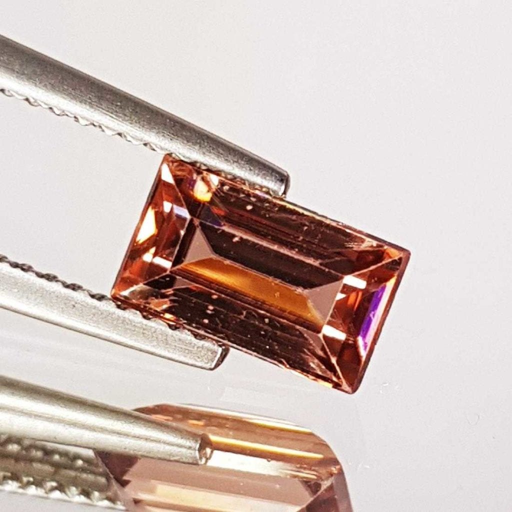 pink step-cut zircon